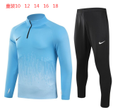 2024 NK Blue Kids Half Pull Tracksuit
