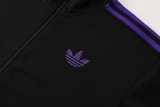 2024 AD Black Jacket Tracksuit