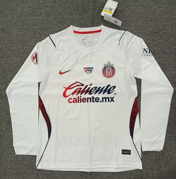 26-27 Chivas Guadalajara Away Long Sleeve Fans Soccer Jersey (长袖)