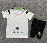 26-27 Racing de Santander Home Kids Soccer Jersey