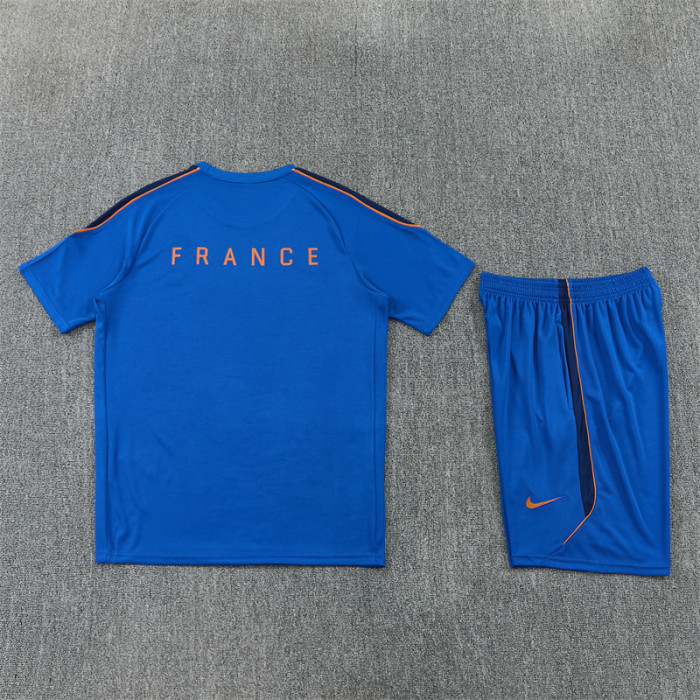 26/27 France short sleeved training  Adult suit royal blue