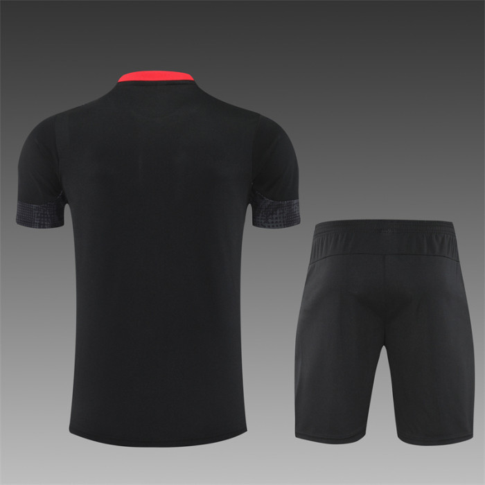 25/26 AC Milan Short sleeve Adult training suit black