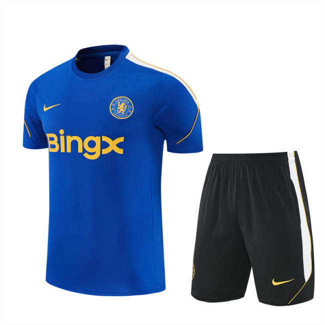 26/27 Chelsea short sleeved Kids training suit blue