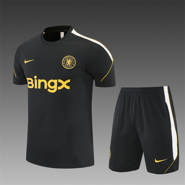 26/27 Chelsea short sleeved Adult training suit black
