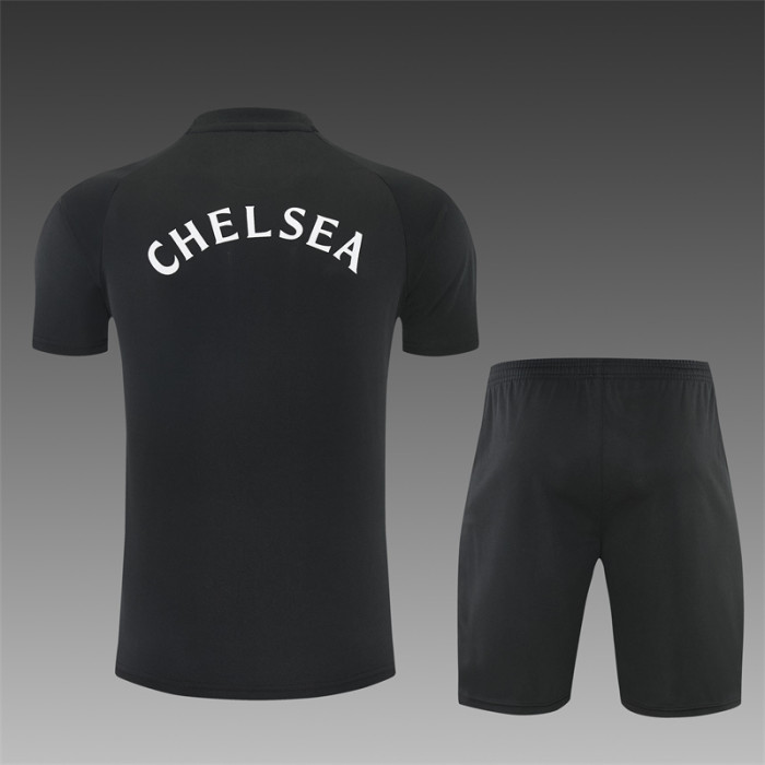 26/27 Chelsea short sleeved Adult training suit black