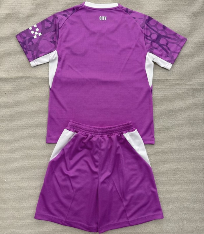 26/27 Manchester City goalkeeper kids kit Purple