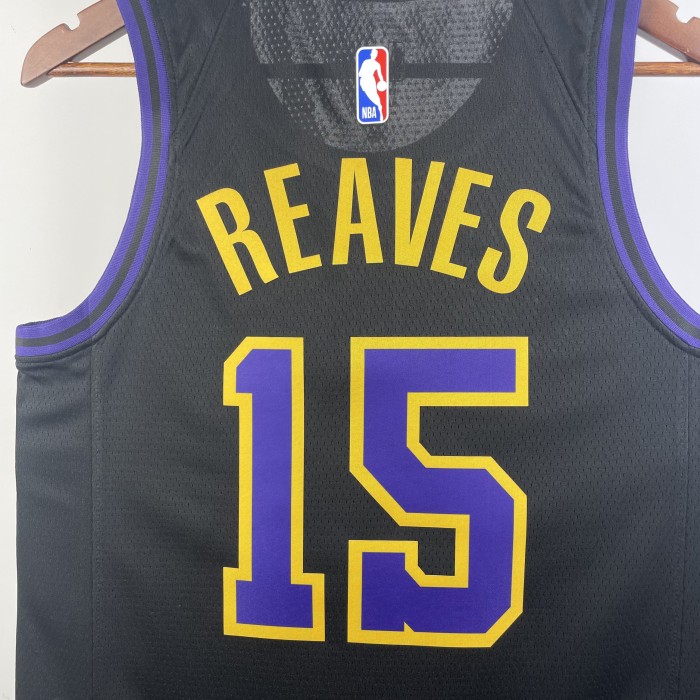 24 NBA Lakers City Edition #15 REAVES Basketball Jersey