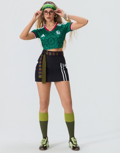 26/27 Mexico home women's short football Jersey