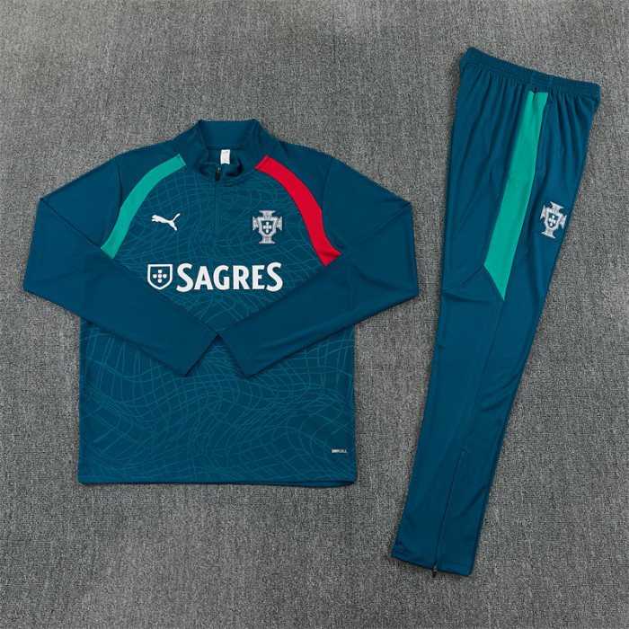 26/27 Portugal kids training suit dark green