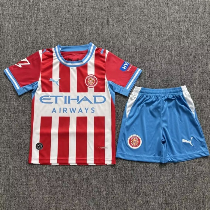 26/27 Girona home kids kit