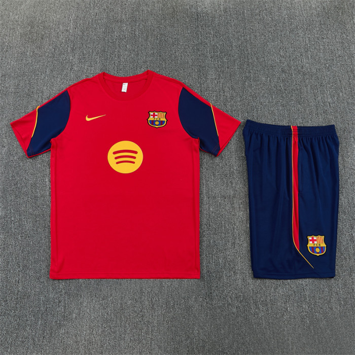 26/27 Barcelona kids Short sleeve training suit red