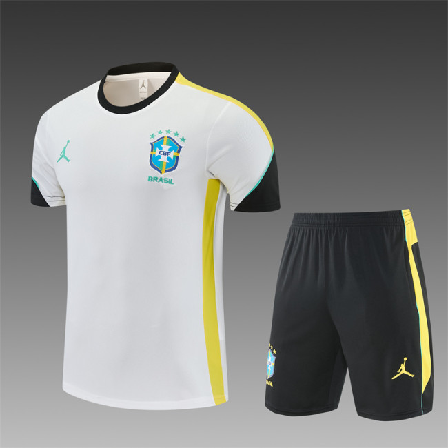 26/27 Brazil Short sleeve Adult training suit white
