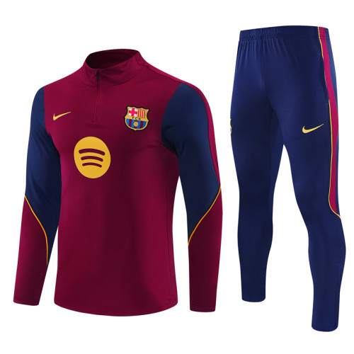 26/27 Barcelona kids training suit light maroon