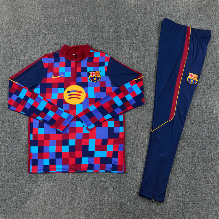 26/27 Barcelona Adult training suit light red blue