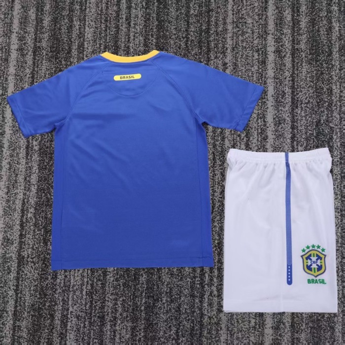 Retro 2010 Brazil Away kids kit
