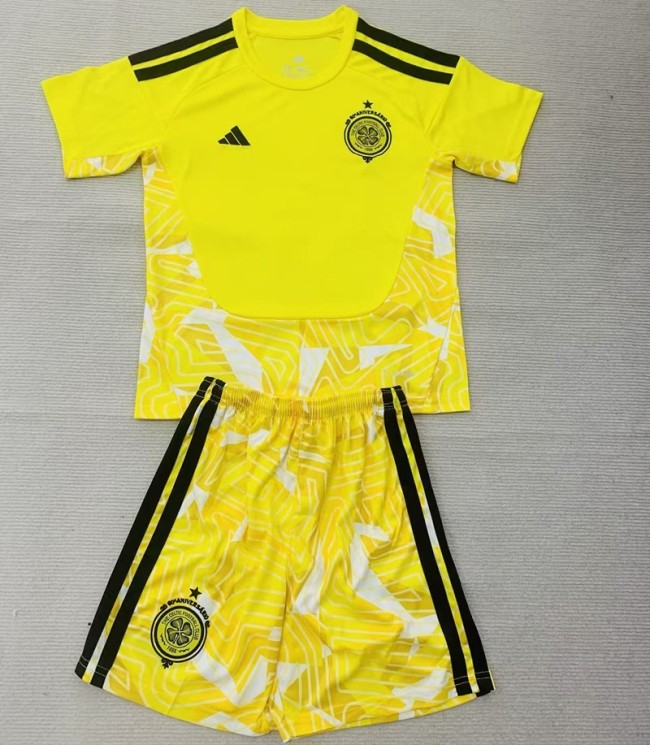 26/27 Celtic goalkeeper kids kit yellow