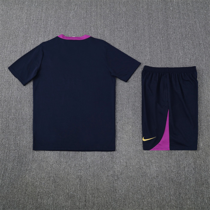 25/26 Barcelona kids Short sleeve training suit royal blue