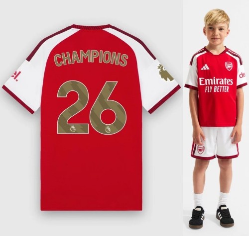 26/27 Arsenal Premier League Champions Home kids kit