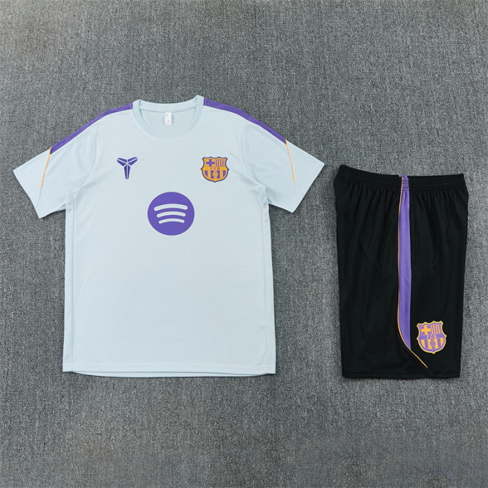26/27 Barcelona Short sleeve Adult training suit light gray