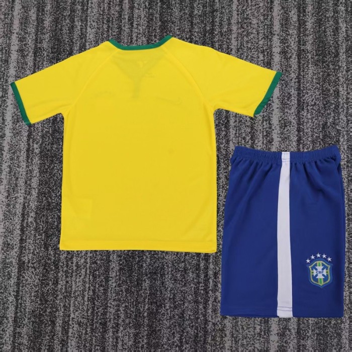 Retro 2014 Brazil home kids kit