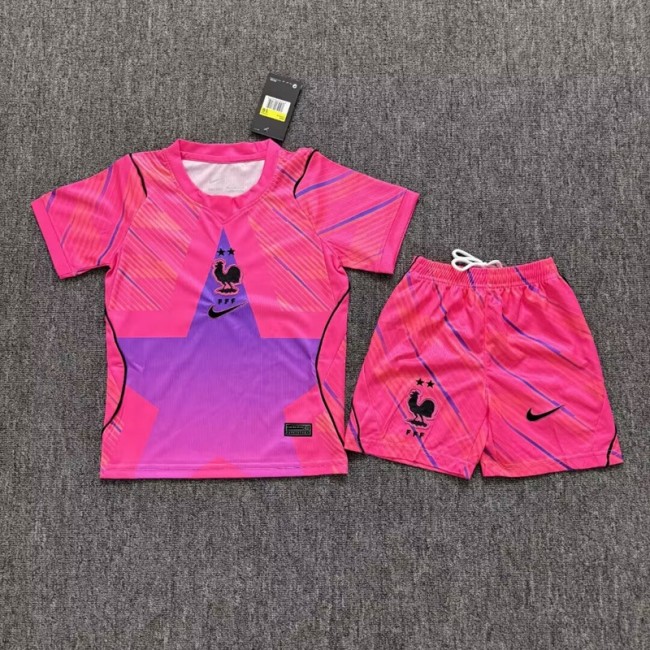 26/27 France goalkeeper kids kit pink