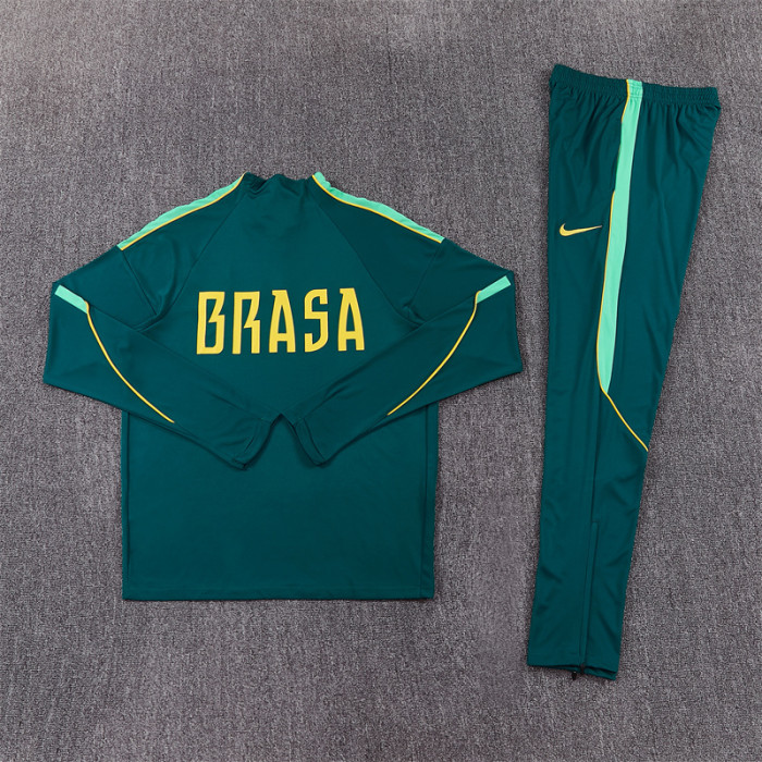 26/27 Brazil  Adult training suit dark green