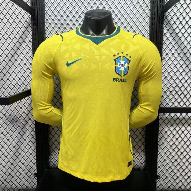 26/27 Brazil home Player Version long sleeves