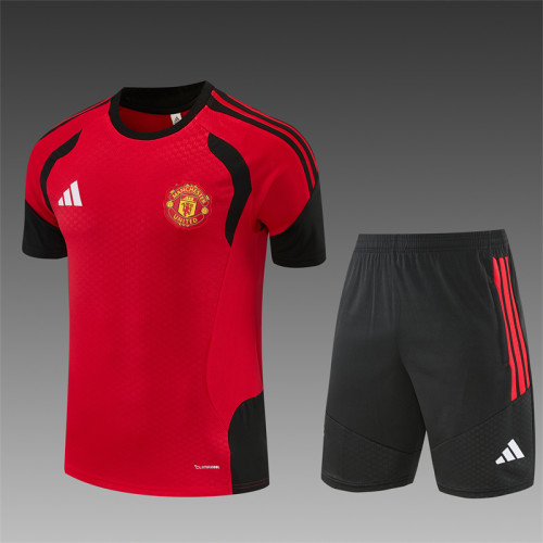 26/27 Manchester United Short sleeve training suit red