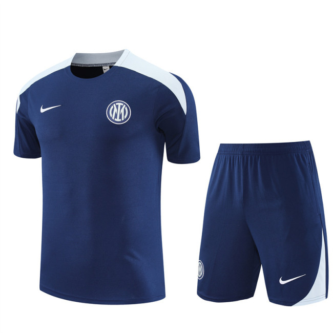 25/26 inter milan short sleeved  Kids training kit royal blue