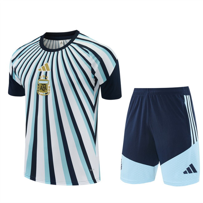 26/27 Argentina kids short -sleeved training suit