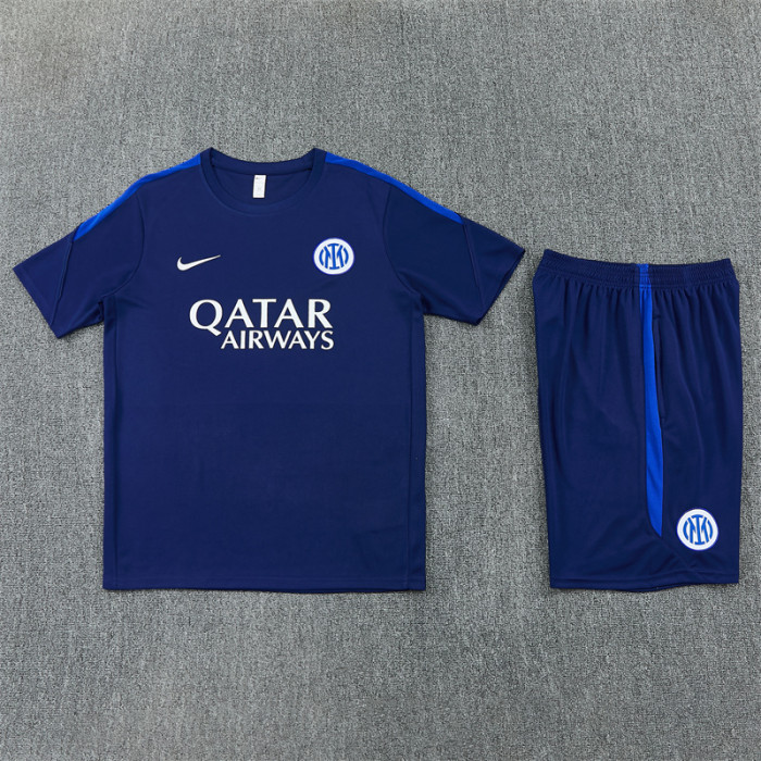 26/27 inter milan short sleeved  Kids training kit royal blue