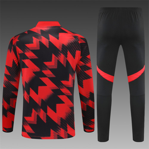 25/26 Manchester United kids training suit black red