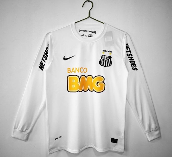 Retro 2013 Santos home football Jersey long sleeves