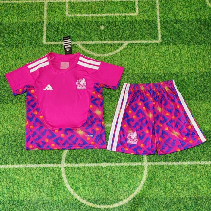 26/27 Mexico goalkeeper kids kit Pink
