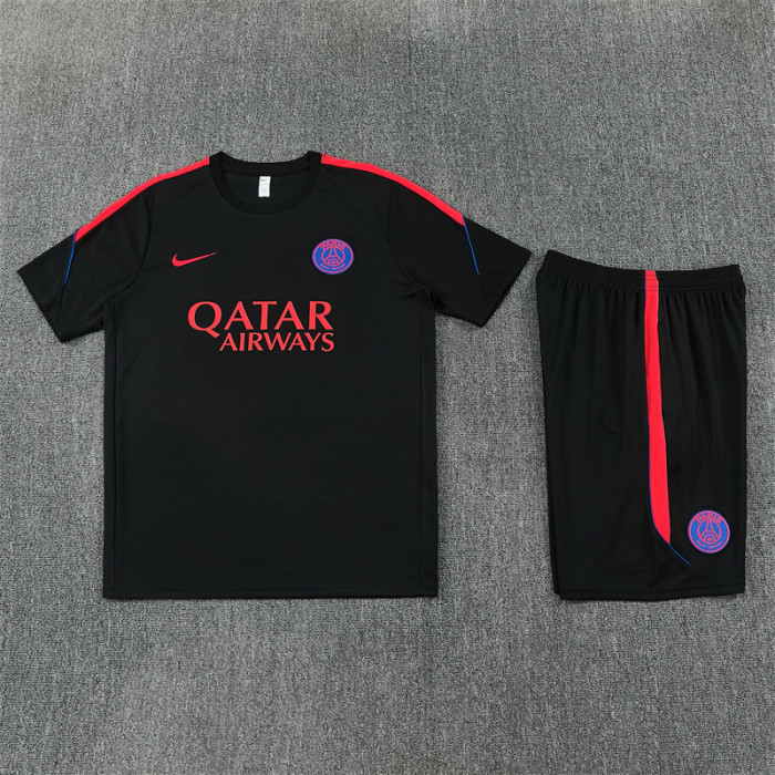 26/27 PSG kids short sleeved training suit black