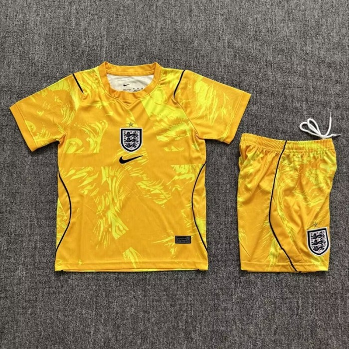 2026 England goalkeeper kids kit yellow