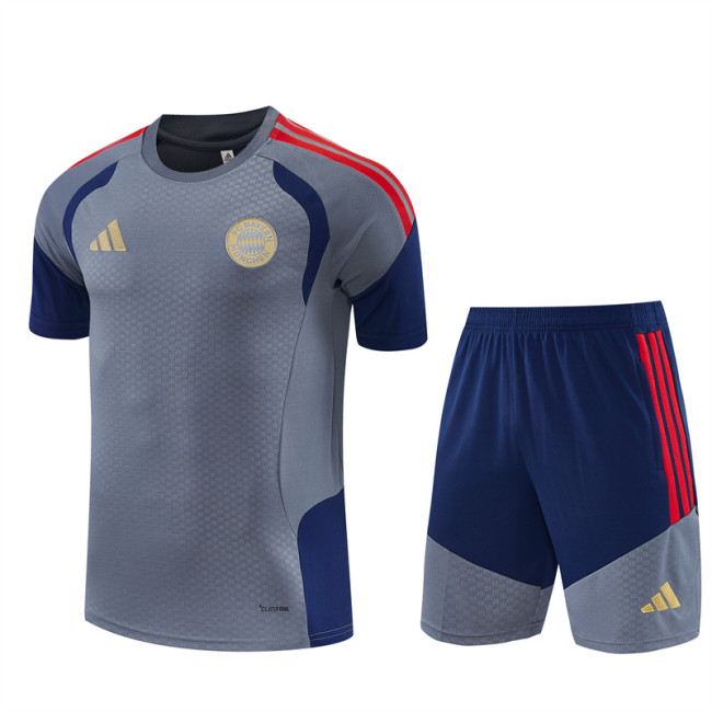 26/27 Bayern Munich kids Short sleeve training suit grey