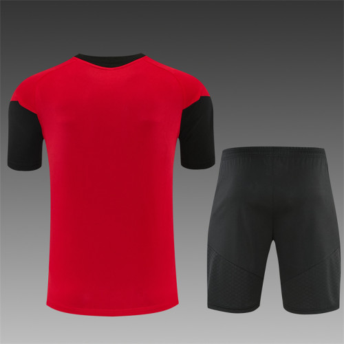 26/27 Manchester United Short sleeve training suit red