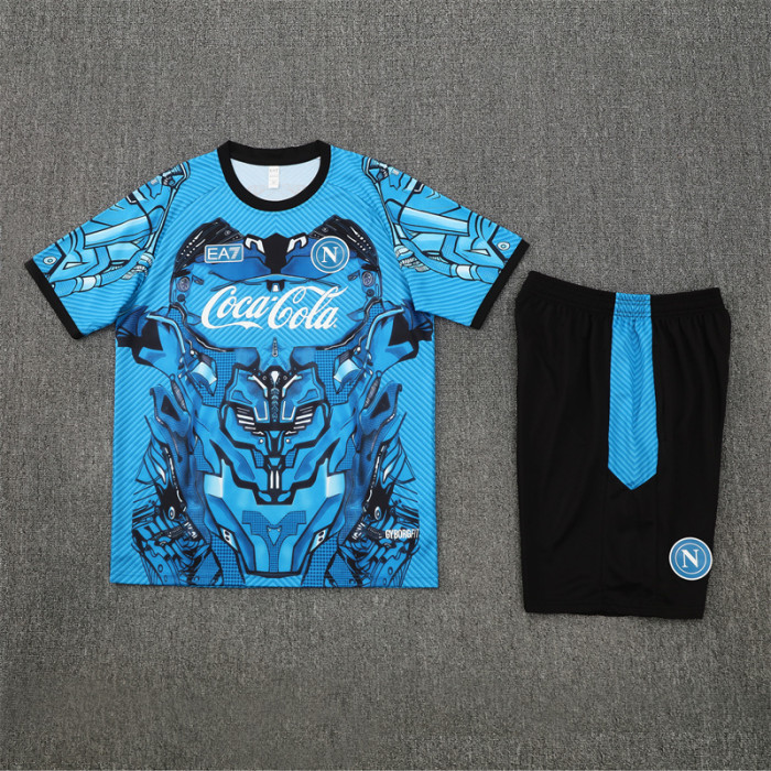 25/26 Napoli kids Short sleeve training suit blue