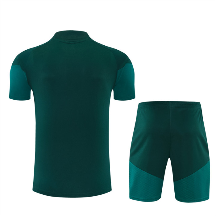 26/27 Real Madrid kids Short sleeve training suit dark green