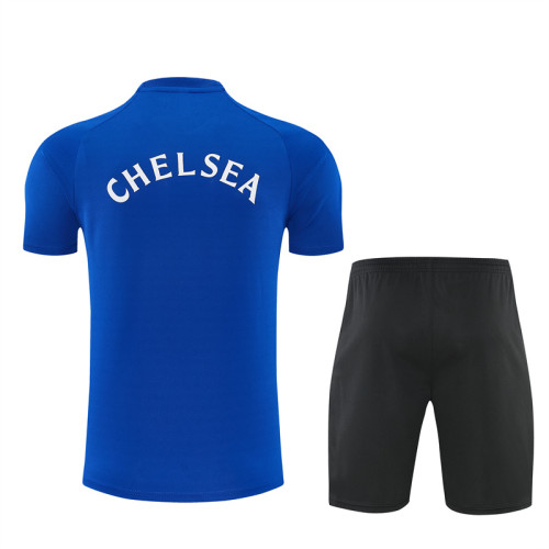 26/27 Chelsea short sleeved Kids training suit blue