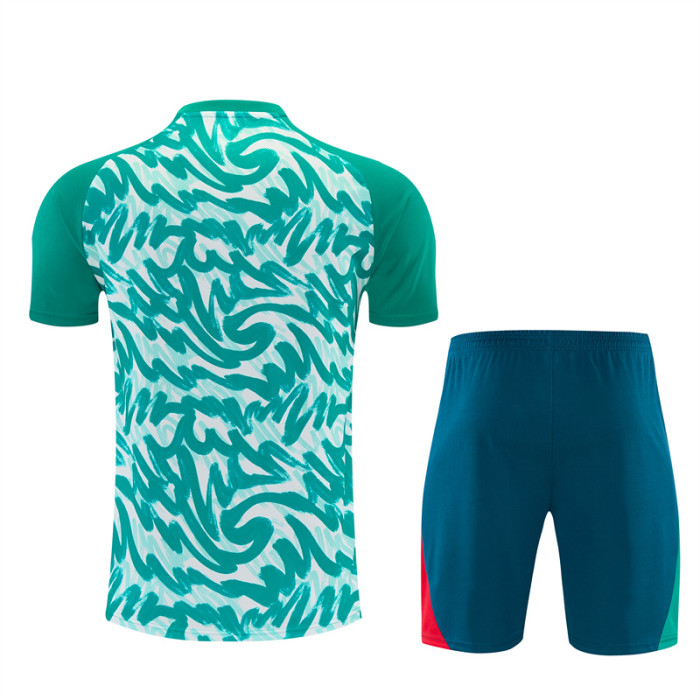 26/27 Portugal short -sleeved training suit green