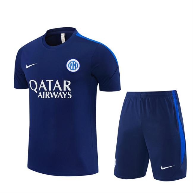 26/27 inter milan short sleeved Kids training kit royal blue