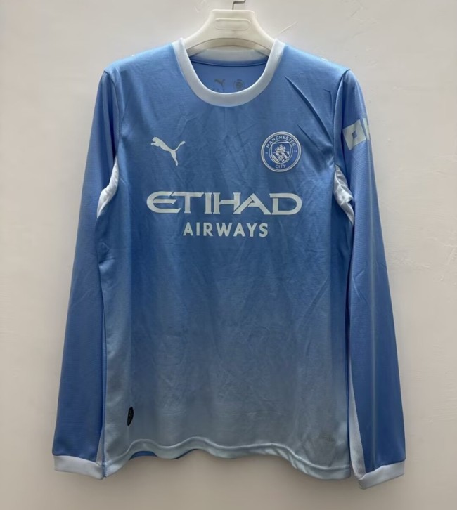 26/27 Manchester City home long sleeves football Jersey