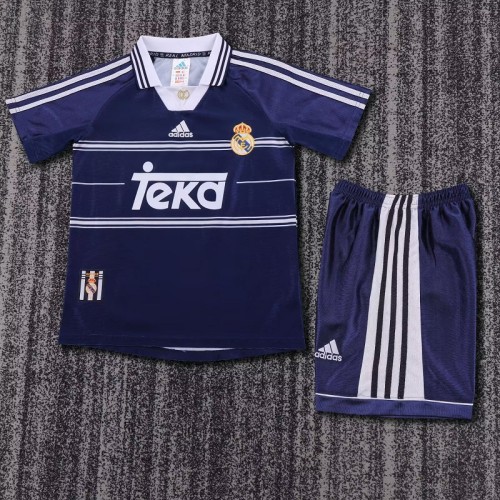 Retro 98/99 Real Madrid Away kids kit