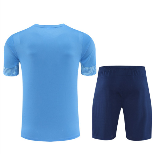 25/26 Manchester City kids Short sleeve training suit blue