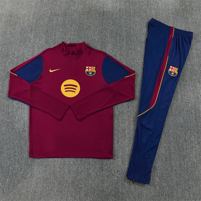 26/27 Barcelona Adult training suit light maroon
