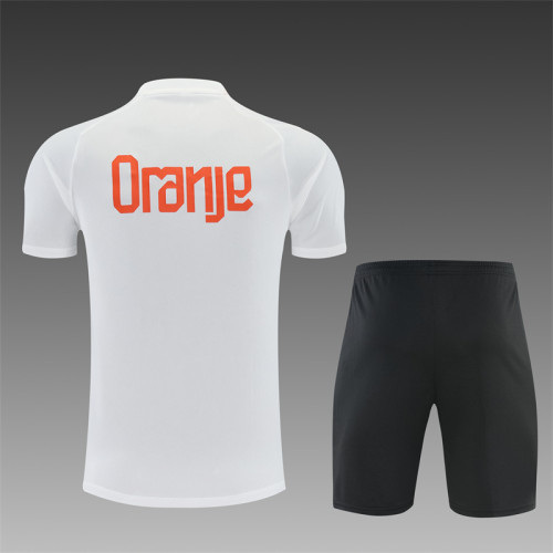 26/27 Netherlands short -sleeved training suit white