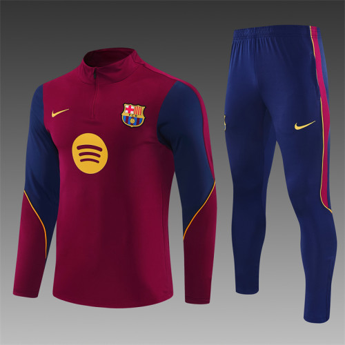 26/27 Barcelona Adult training suit light maroon