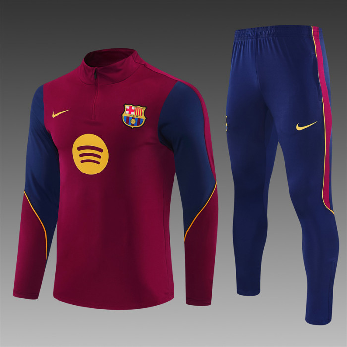 26/27 Barcelona Adult training suit light maroon